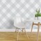 Peel &#x26; Stick Wallpaper 2FT Wide Diagonal Plaid Neutral Check Classic Scottish Large Scale Farmhouse Custom Removable Wallpaper by Spoonflower